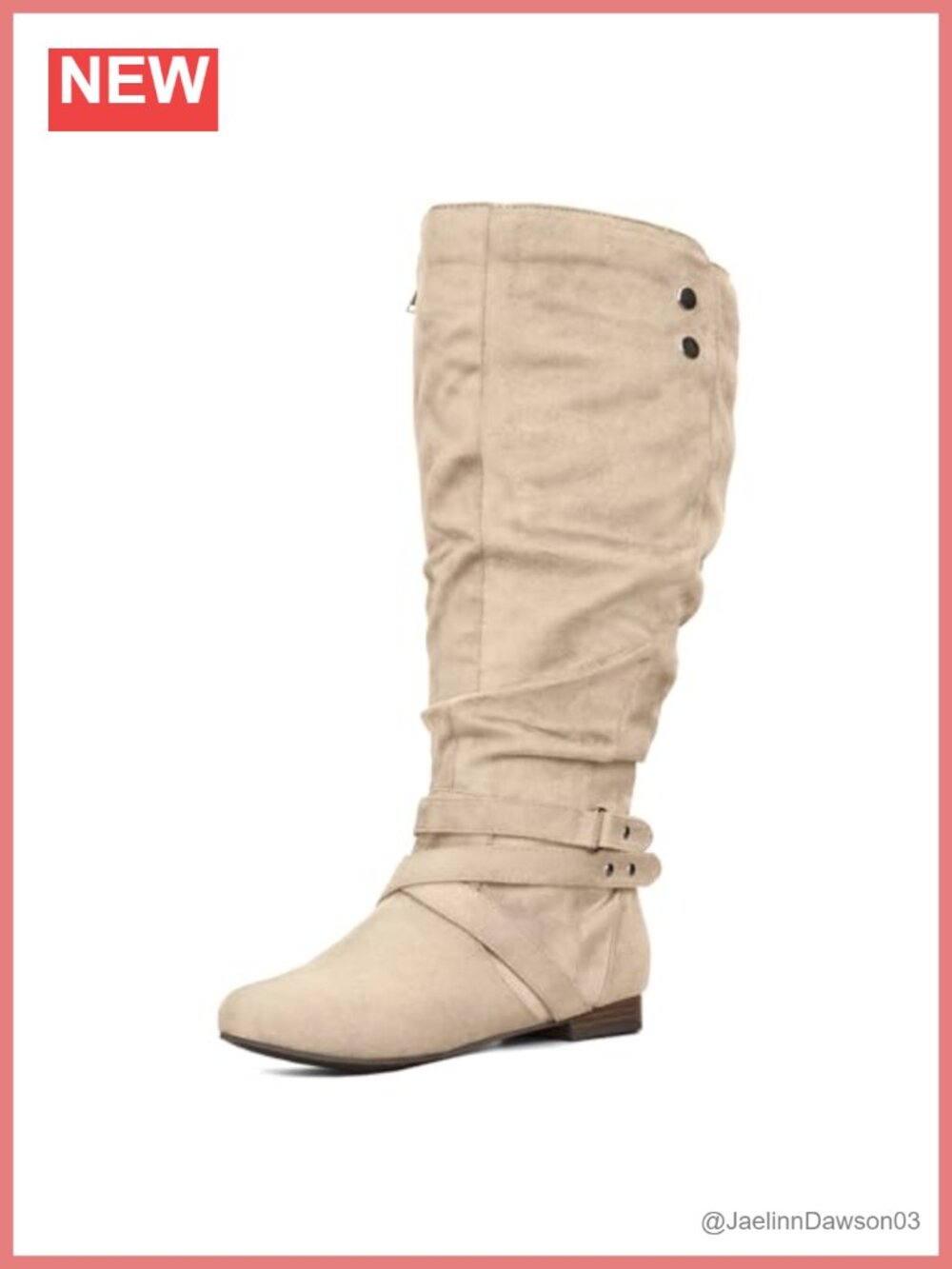 Women's Extra Wide Calf Knee High Slouchy Boots Suede